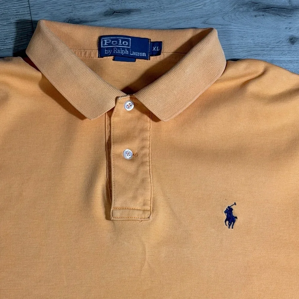 Polo Ralph Lauren Polo Shirt Mens XL Orange‎ Short Sleeve Classic Pony Logo
